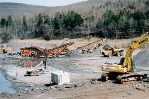 Quartz mining plant